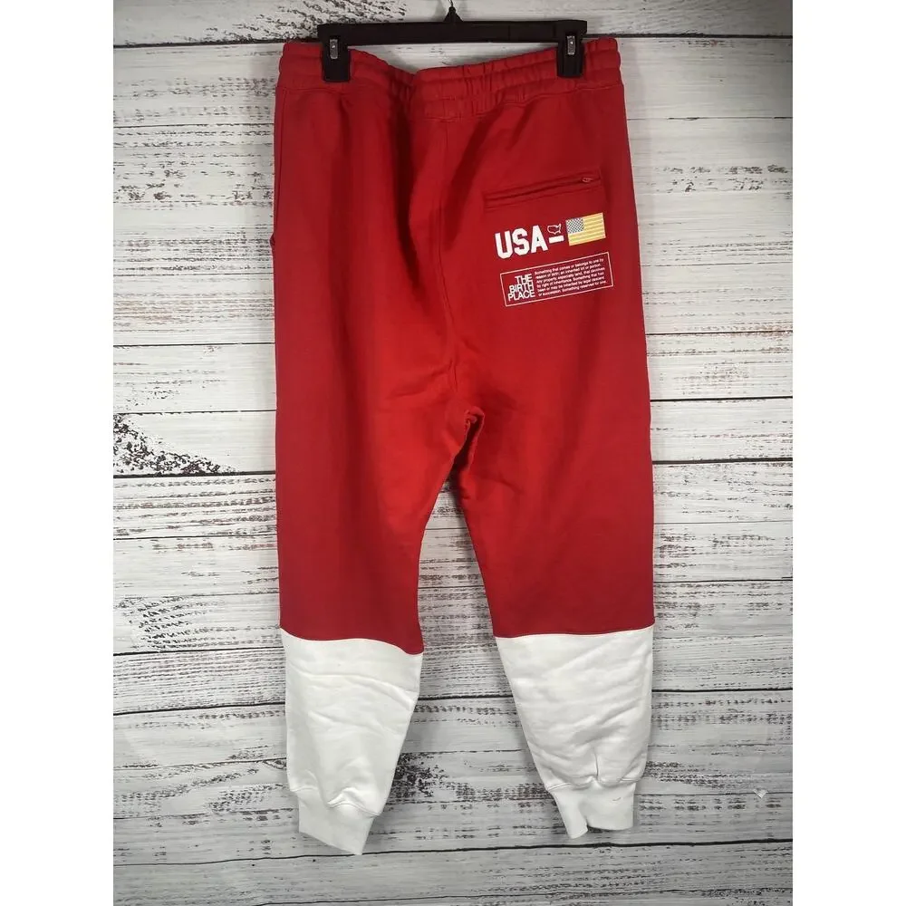 The Birth Place Hoodie Sweatpants Set Men's XL Red White Atlanta GA Graphic New - Picture 10 of 12